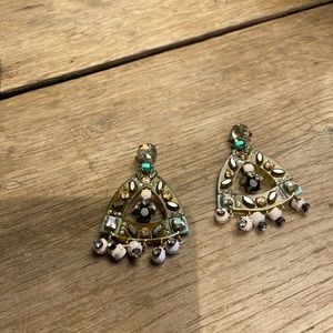 J CREW iridescent statement earrings!